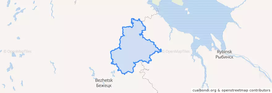 Mapa de ubicacion de Краснохолмский муниципальный округ.