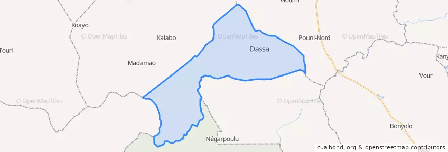 Mapa de ubicacion de Dassa.