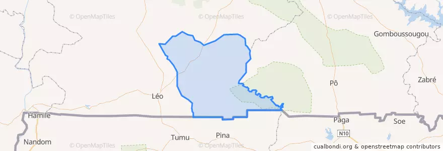 Mapa de ubicacion de Biéha.