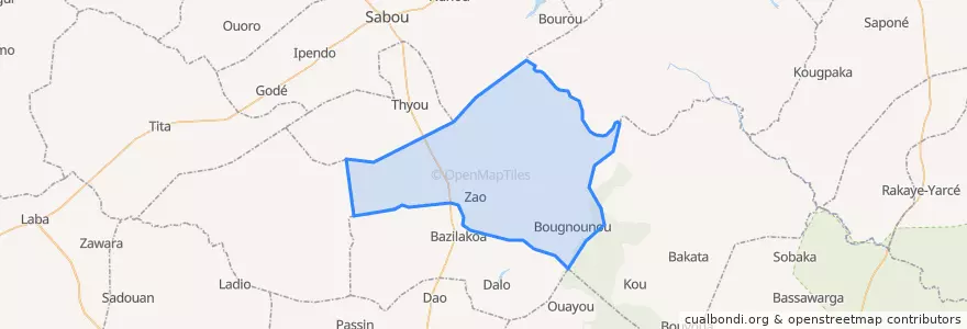 Mapa de ubicacion de Bougnounou.
