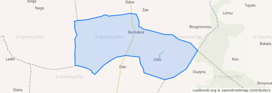 Mapa de ubicacion de Dalo.