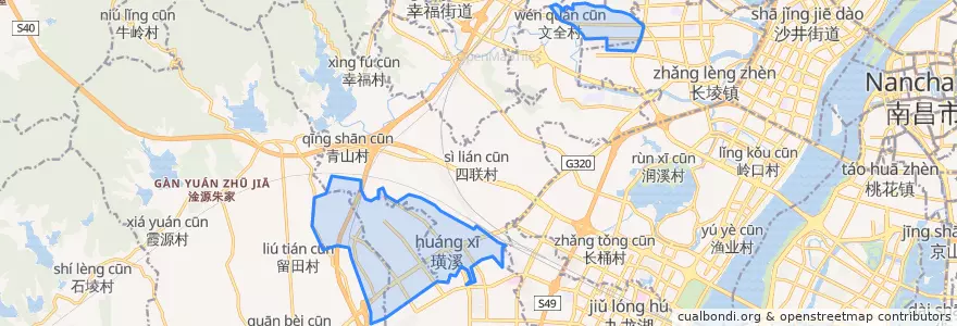 Mapa de ubicacion de 江西长堎外商投资工业区.