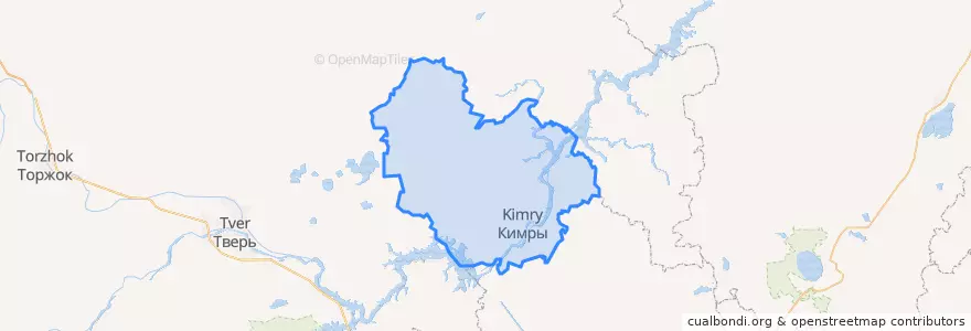 Mapa de ubicacion de Кимрский район.