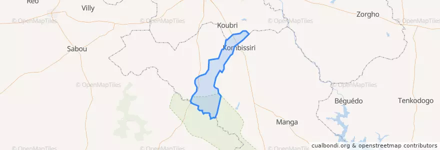 Mapa de ubicacion de Doulougou.