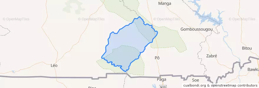 Mapa de ubicacion de Guiaro.
