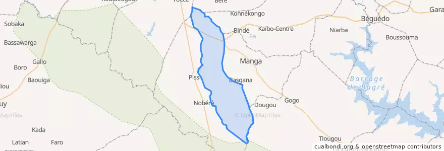 Mapa de ubicacion de Guiba.