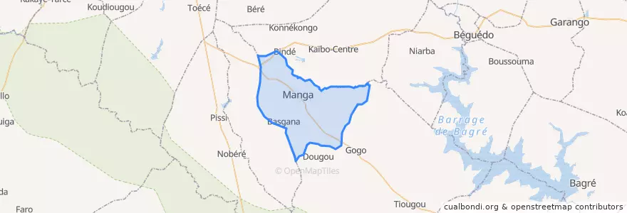 Mapa de ubicacion de Manga.