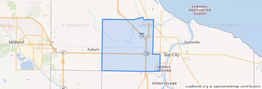 Mapa de ubicacion de Monitor Township.