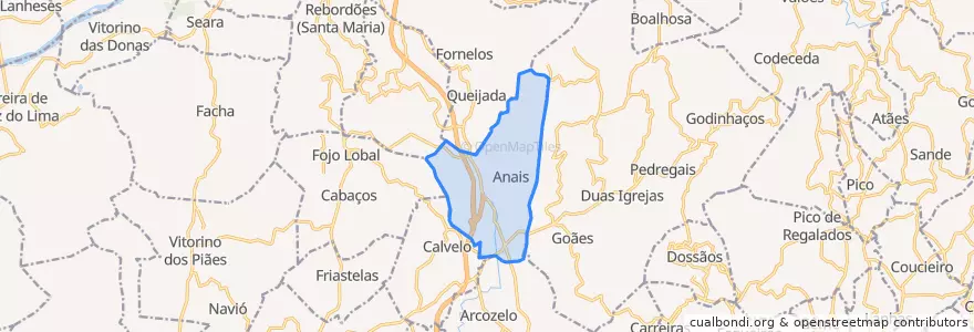 Mapa de ubicacion de Anais.