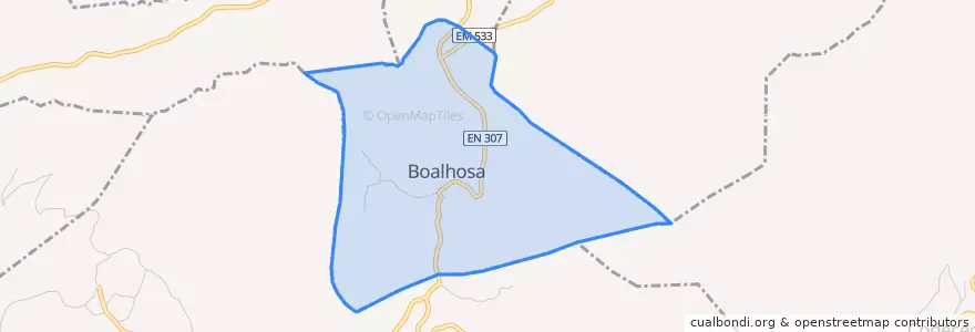 Mapa de ubicacion de Boalhosa.