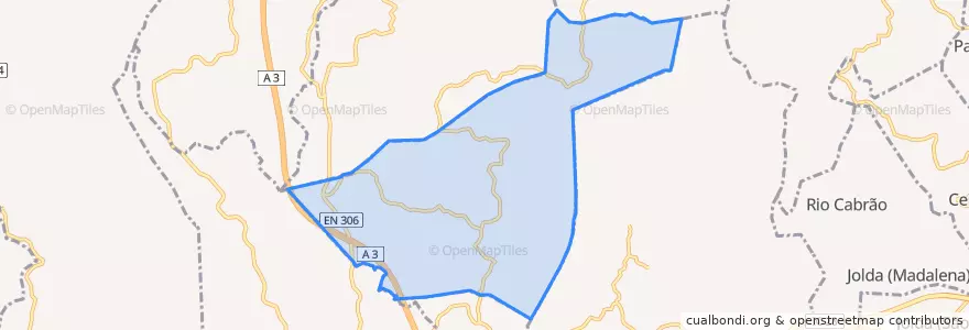 Mapa de ubicacion de Calheiros.