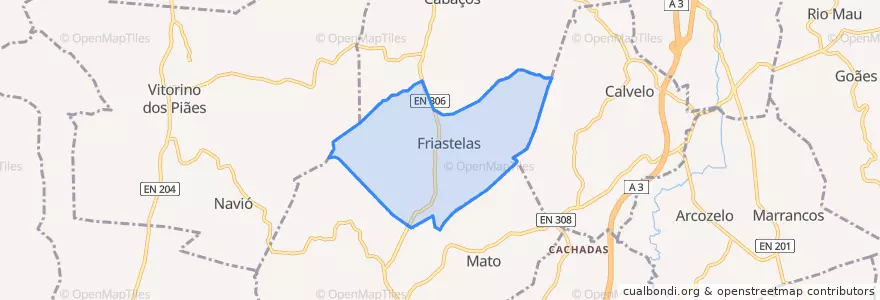 Mapa de ubicacion de Friastelas.