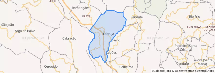 Mapa de ubicacion de Labruja.
