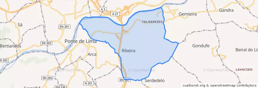 Mapa de ubicacion de Ribeira.