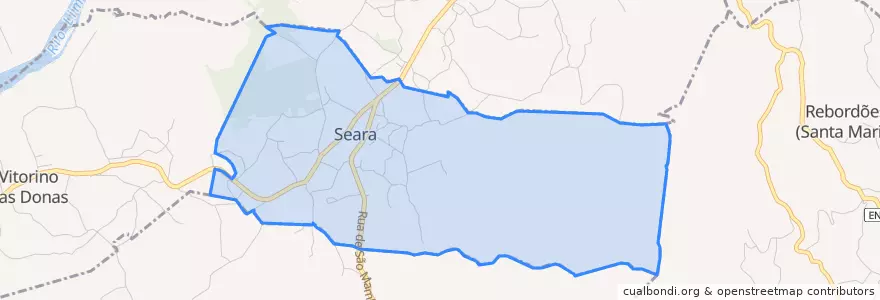Mapa de ubicacion de Seara.