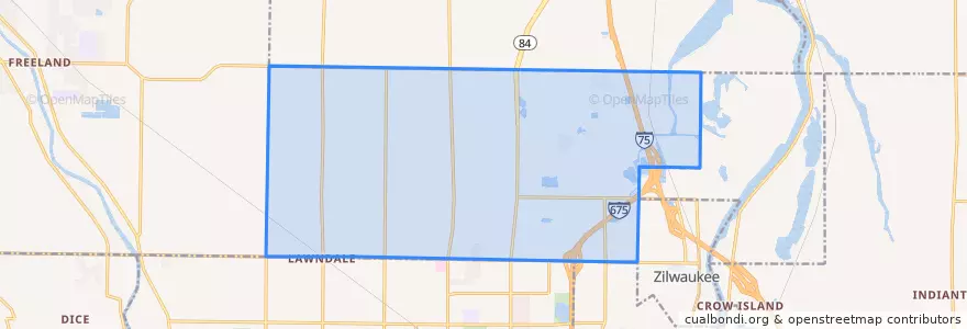 Mapa de ubicacion de Kochville Township.