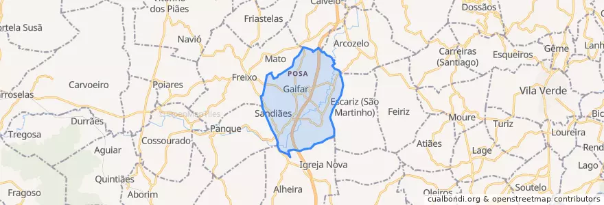 Mapa de ubicacion de Vale do Neiva.