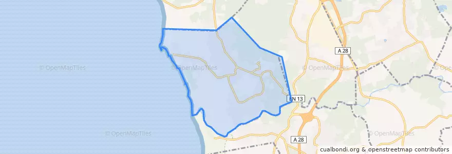 Mapa de ubicacion de Castelo do Neiva.
