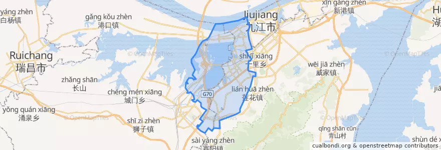 Mapa de ubicacion de 九江经济技术开发区.