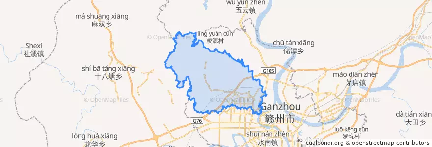 Mapa de ubicacion de 湖边镇.