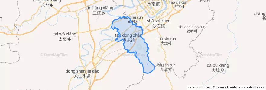 Mapa de ubicacion de 潭东镇.