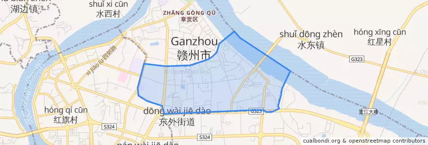 Mapa de ubicacion de 赣江街道.
