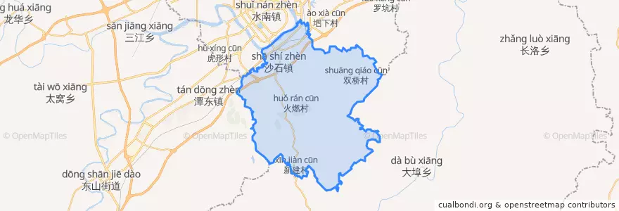 Mapa de ubicacion de 沙石镇.