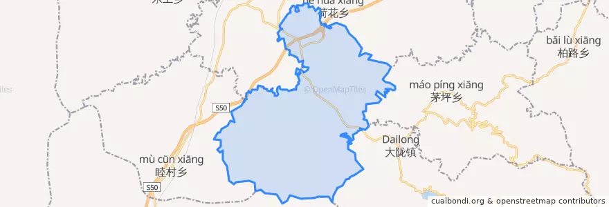 Mapa de ubicacion de 葛田乡.