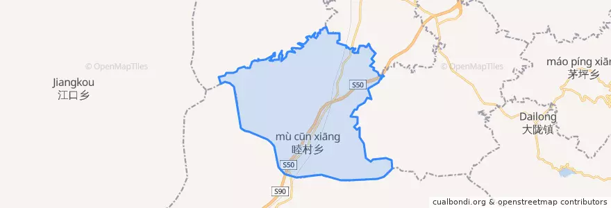Mapa de ubicacion de 睦村乡.