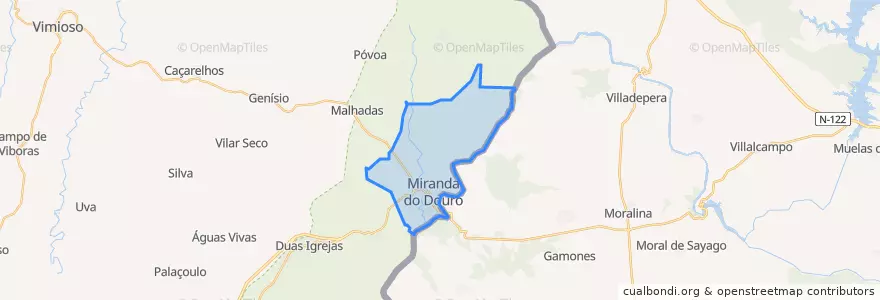 Mapa de ubicacion de Miranda do Douro.