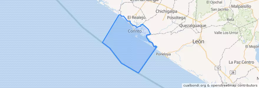 Mapa de ubicacion de Corinto (Municipio).