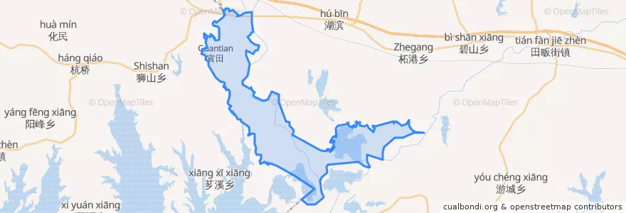 Mapa de ubicacion de 银宝湖乡.