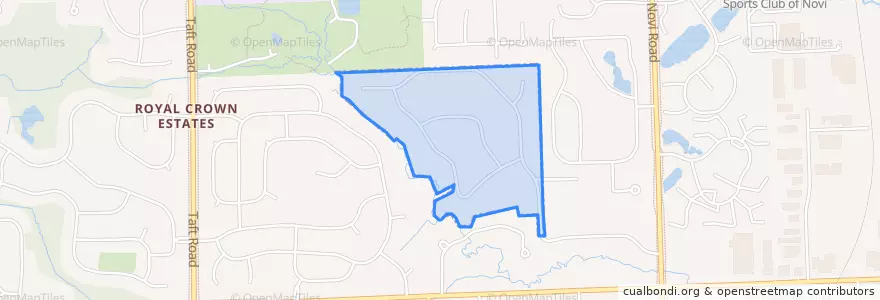 Mapa de ubicacion de Novi Township.