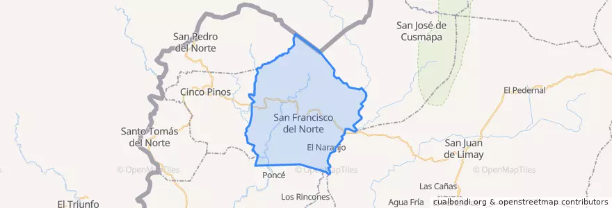 Mapa de ubicacion de San Francisco del Norte (Municipio).