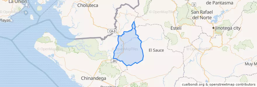 Mapa de ubicacion de Villanueva (Municipio).
