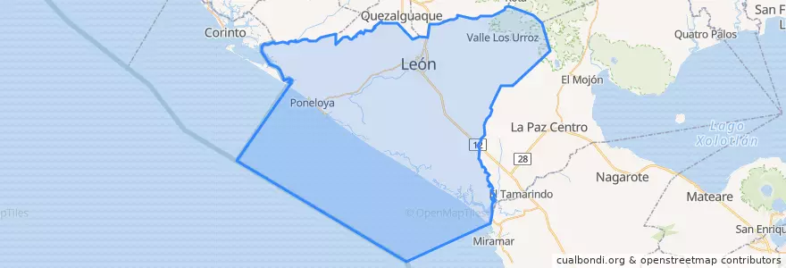 Mapa de ubicacion de Leon (Municipality).