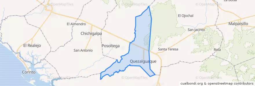 Mapa de ubicacion de Quezalguaque (Municipio).