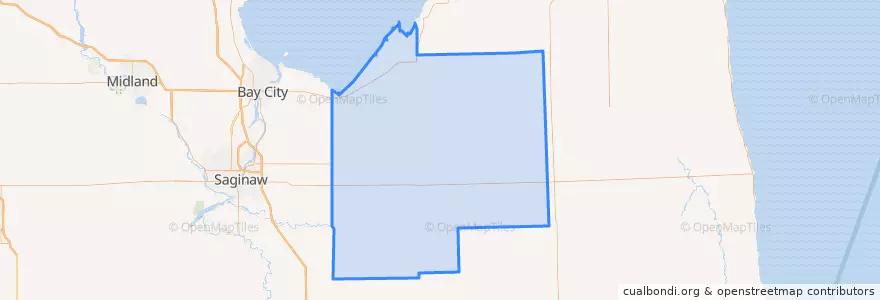 Mapa de ubicacion de Tuscola County.