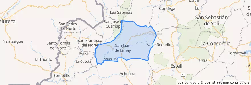 Mapa de ubicacion de San Juan de Limay (Municipio).