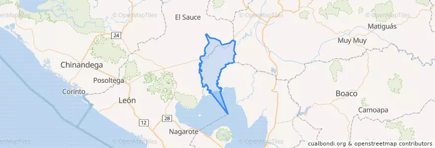 Mapa de ubicacion de El Jicaral (Municipio).