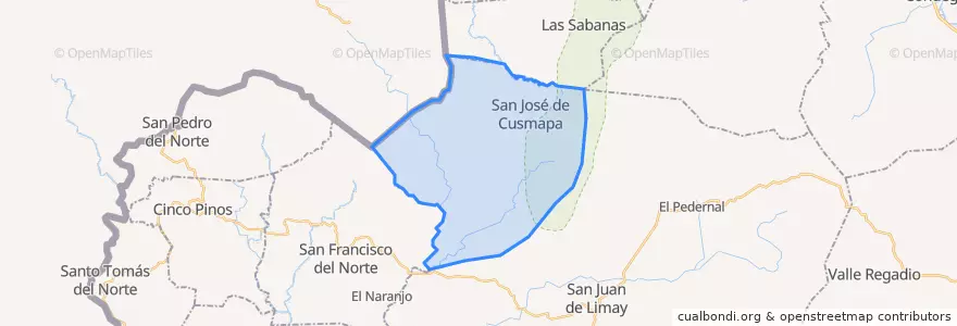 Mapa de ubicacion de San José de Cusmapa (Municipio.