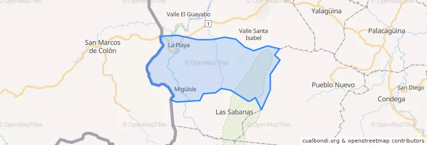 Mapa de ubicacion de San Lucas (Municipio).
