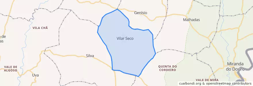 Mapa de ubicacion de Vilar Seco.