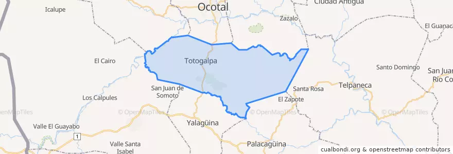 Mapa de ubicacion de Totogalpa (Municipio).