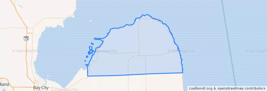 Mapa de ubicacion de Huron County.