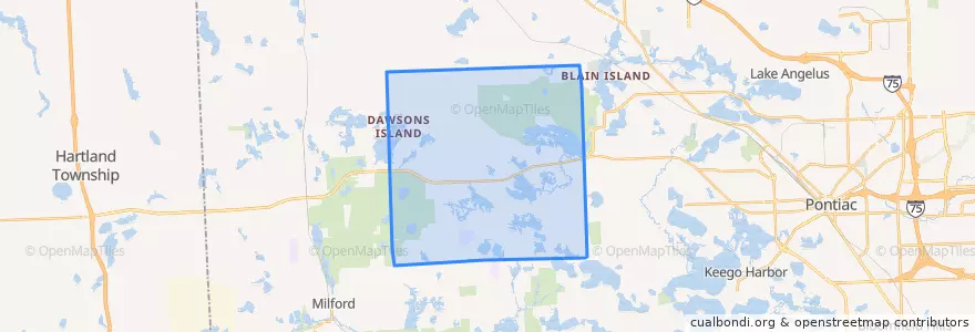 Mapa de ubicacion de White Lake Township.