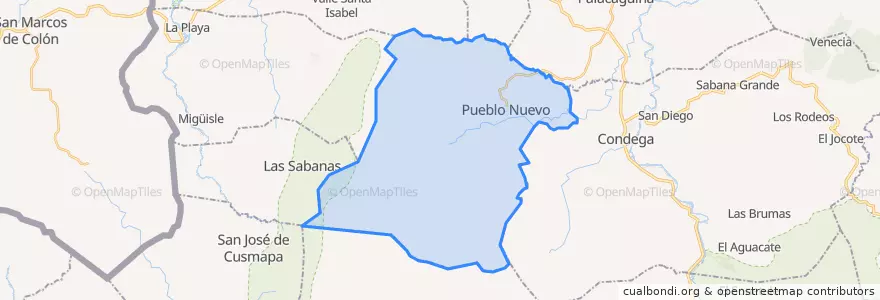Mapa de ubicacion de Pueblo Nuevo (Municipio).