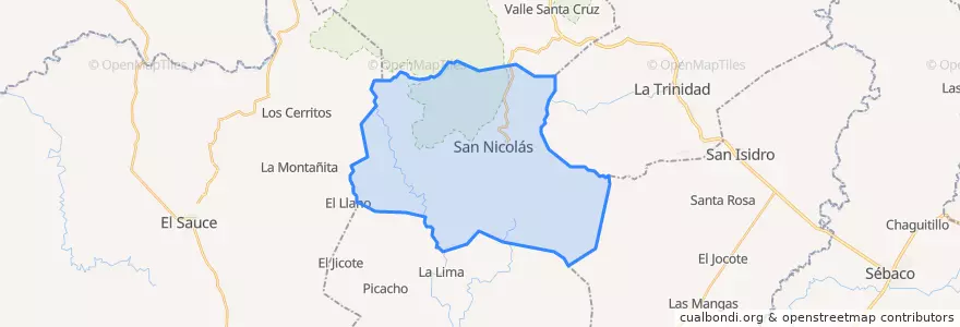 Mapa de ubicacion de San Nicolás (Municipio).