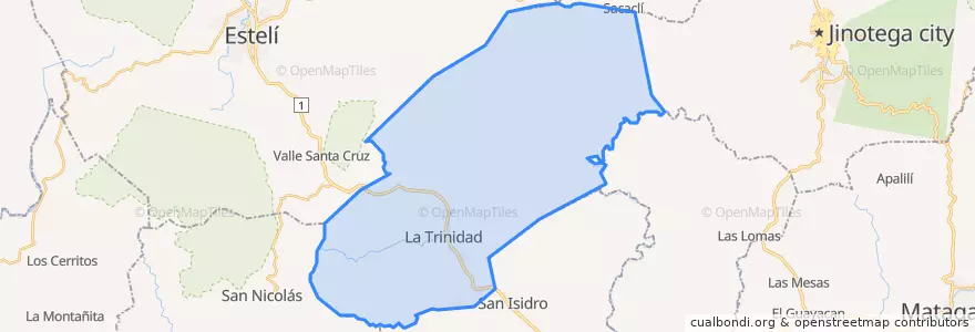 Mapa de ubicacion de La Trinidad (Municipio).