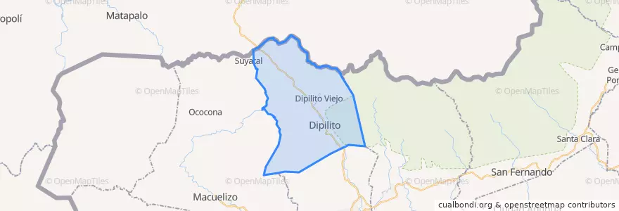 Mapa de ubicacion de Dipilito (Municipio).